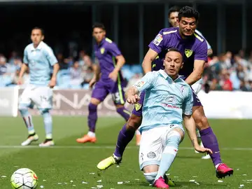 El Celta en su encuentro contra el Málaga El Celta en su encuentro contra el Málaga