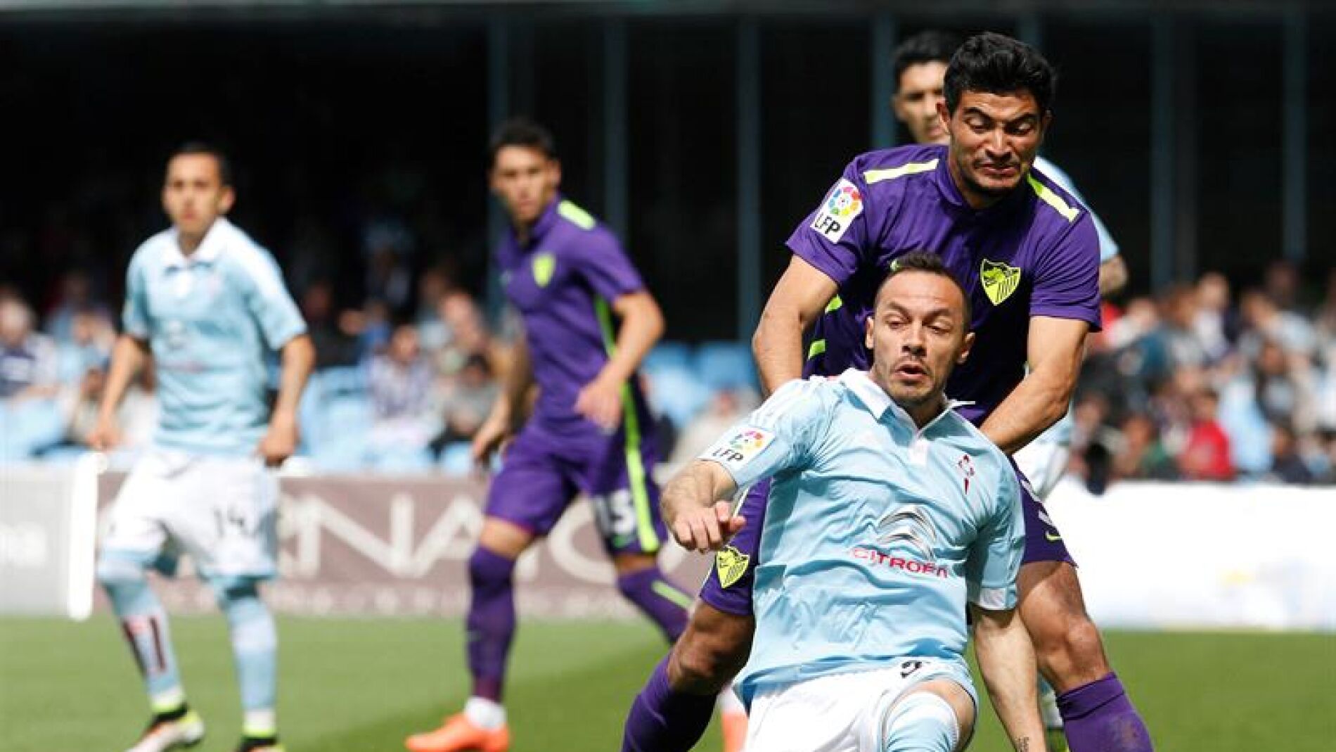El Celta en su encuentro contra el M&aacute;laga