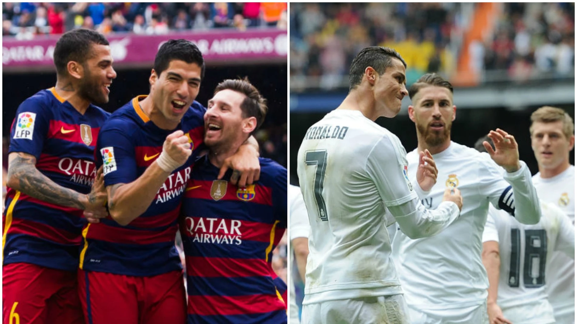 Madrid y Barcelona celebran un gol ante Espanyol y Valencia Madrid y Barcelona celebran un gol ante Espanyol y Valencia