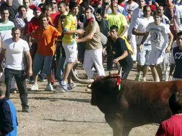 Participantes en el encierro del torneo del Toro de la Vega en 2014 Participantes en el encierro del torneo del Toro de la Vega en 2014