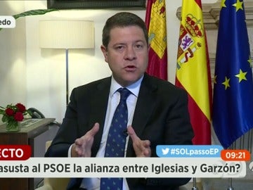 Frame 203.00008 de: García-Page: "No hay que tomarse a broma la confluencia entre IU y Podemos"