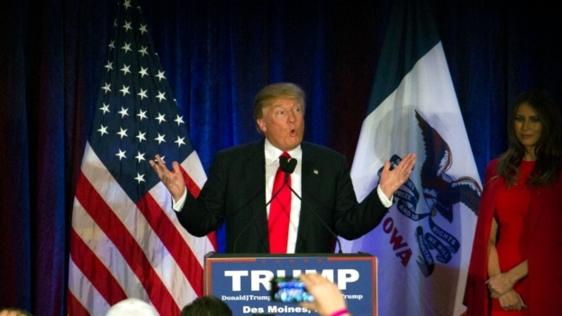 Donald Trump, durante un mitin electoral