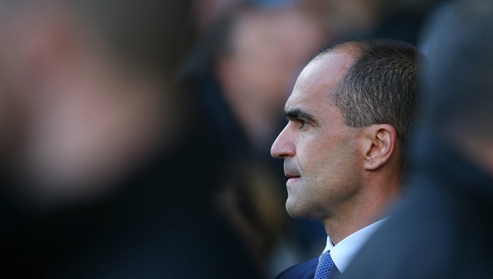 Roberto Martínez, durante un partido con el Everton