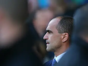 Roberto Martínez, durante un partido con el Everton Roberto Martínez, durante un partido con el Everton