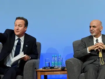 El presidente afgano, Ashraf Ghani y David Cameron El presidente afgano, Ashraf Ghani y David Cameron