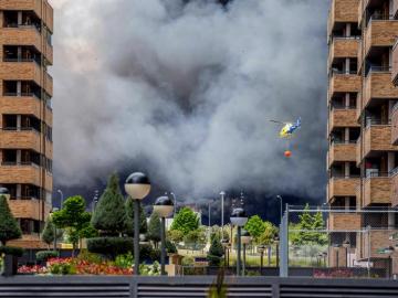 Fuego cerca de la urbanización de Seseña