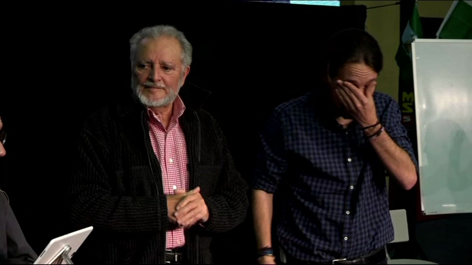 Julio Anguita y Pablo Iglesias