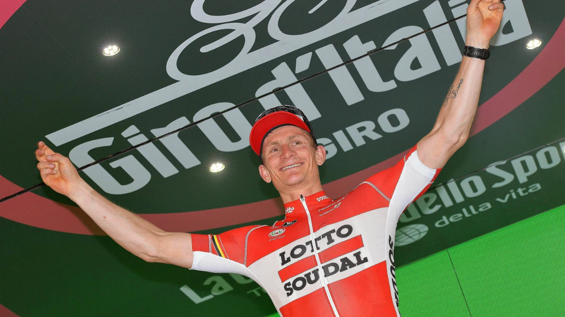 Greipel celebra una victoria Greipel celebra una victoria
