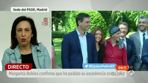 Frame 150.437824 de: Margarita Robles: "El proyecto de Sánchez es necesario para España" Frame 150.437824 de: Margarita Robles: "El proyecto de Sánchez es necesario para España"