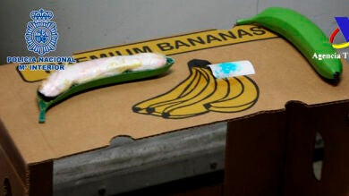 Interceptan 171 kilos de cocaína ocultos en bananas sintéticas cuando la descargaban en un almacén de Lepe