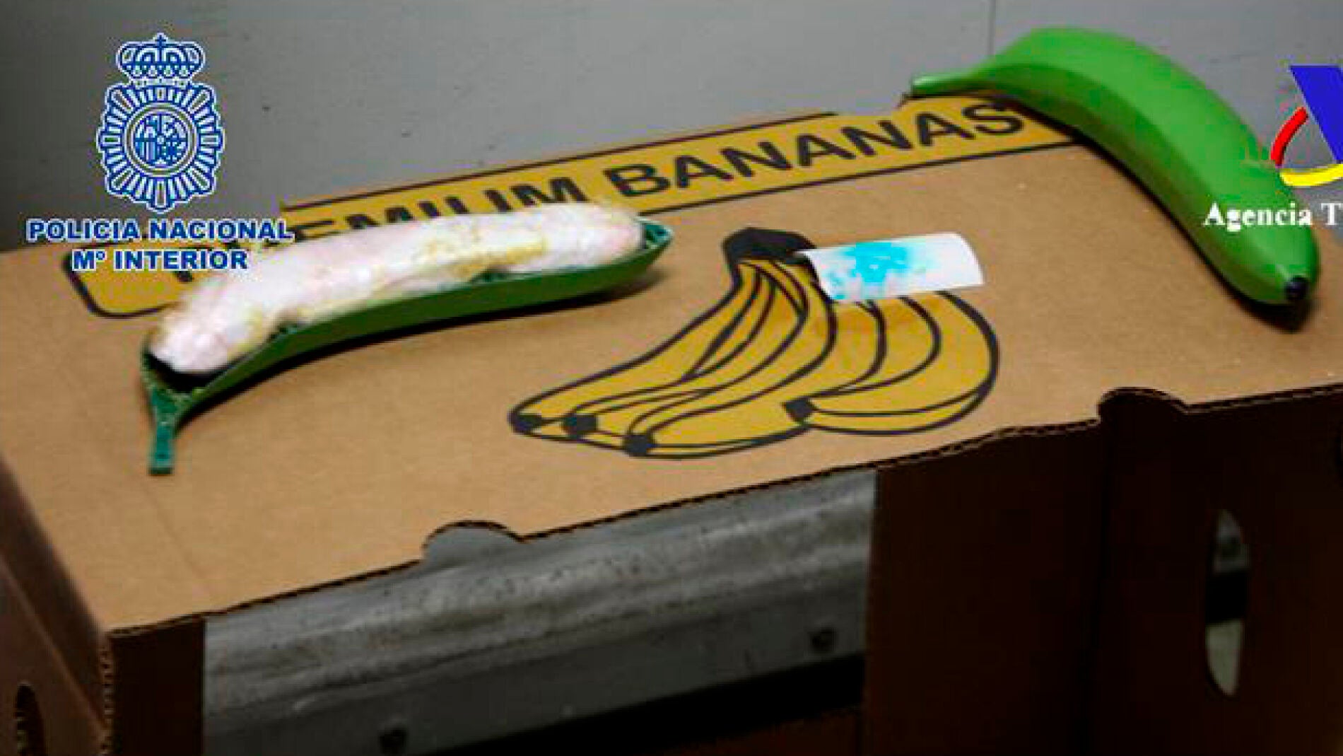La coca&iacute;na se ocultaba en estas bananas sint&eacute;ticas