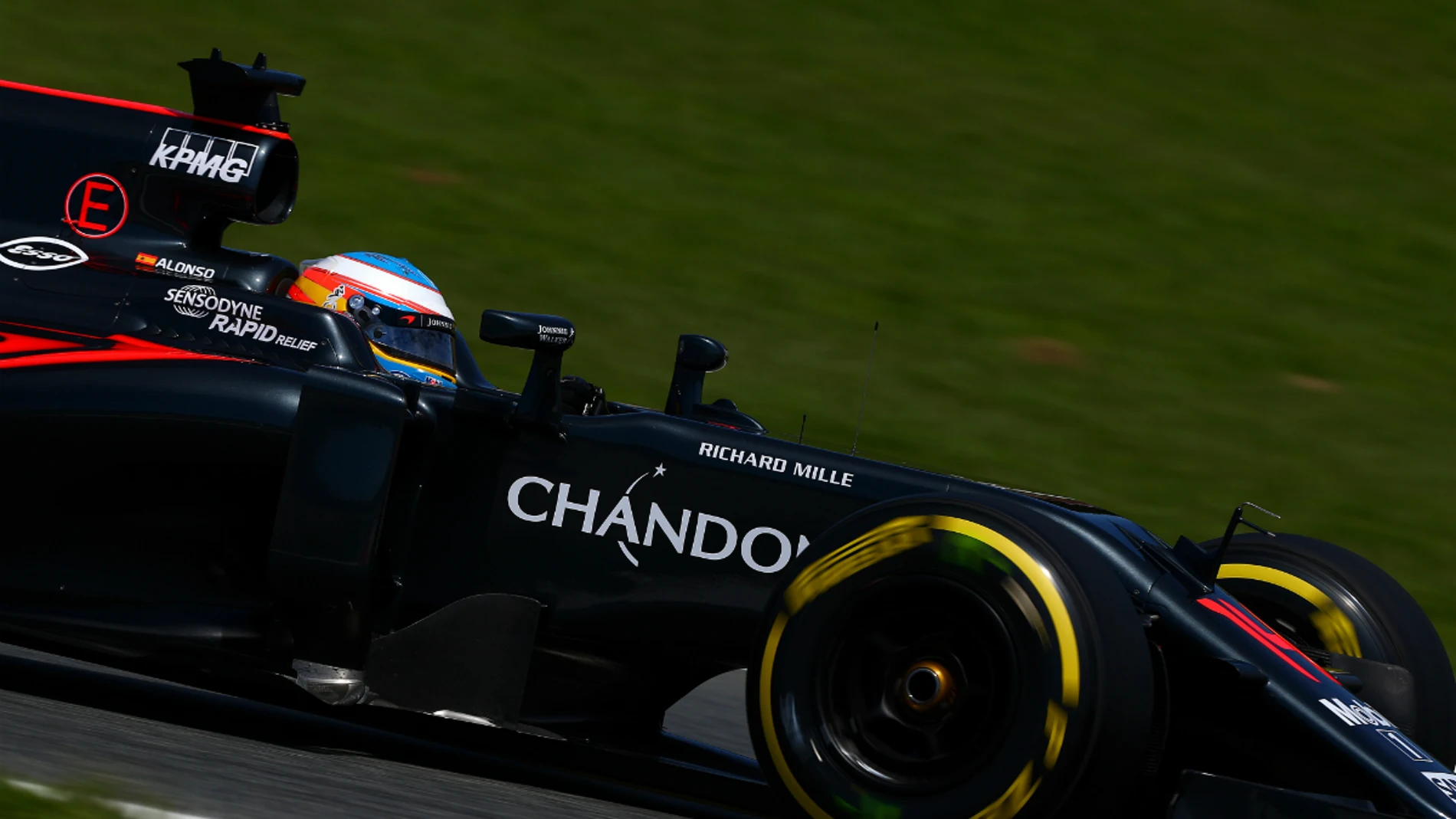 Alonso, a bordo de su McLaren-Honda