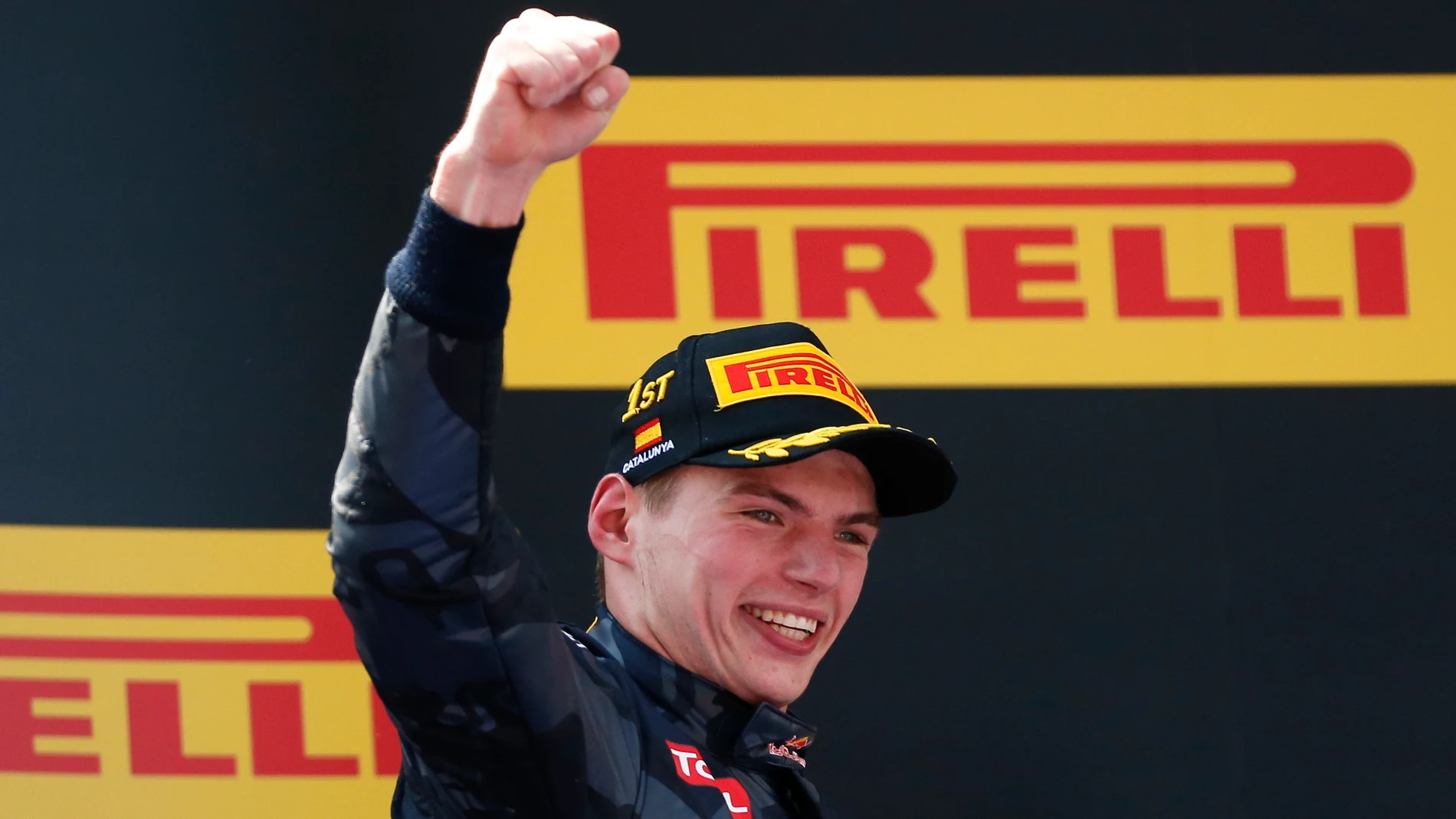 Max Verstappen celebra el triunfo en España
