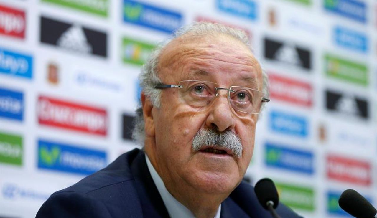 Vicente del Bosque en rueda de prensa Vicente del Bosque en rueda de prensa