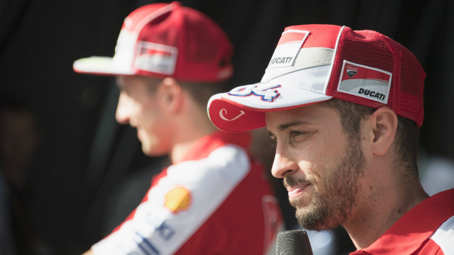 Andrea Dovizioso, durante un acto con Ducati