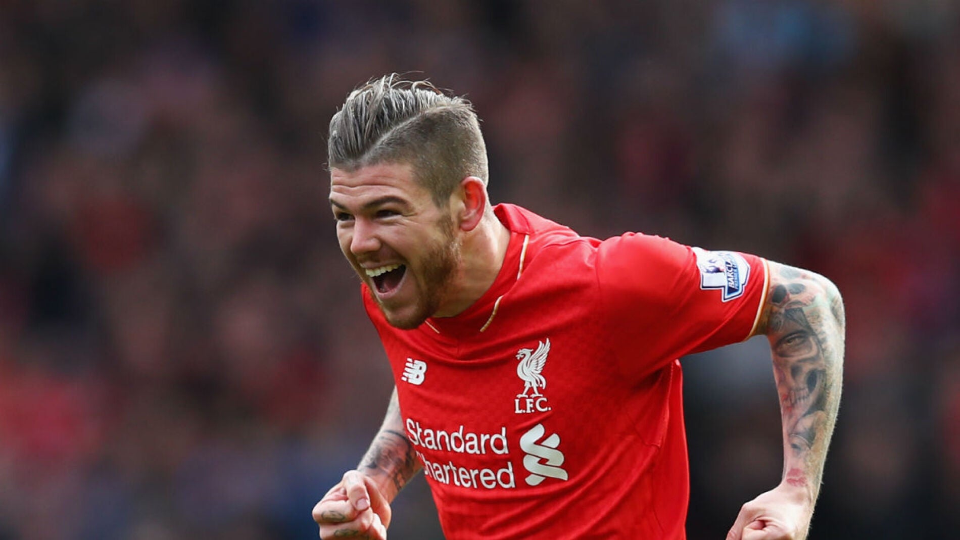 Alberto Moreno, en un partido del Liverpool