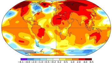 Temperaturas globales de la Tierra en abril de 2016