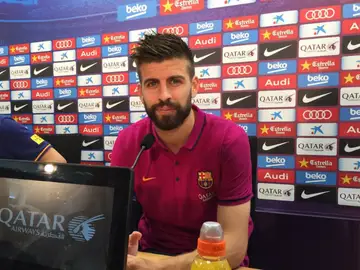Gerard Piqué en rueda de prensa Gerard Piqué en rueda de prensa