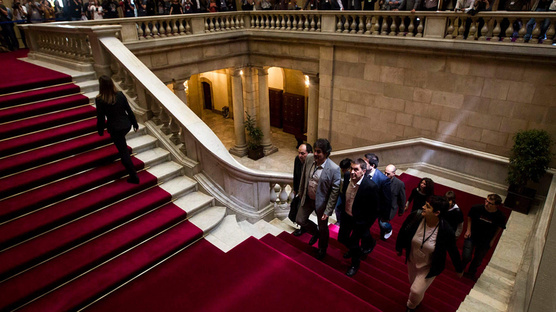 Arnaldo Otegi, a su llegada al Parlament