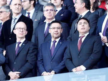 Josep Maria Bartomeu, presidente del FC Barcelona, durante la última jornada de La Liga