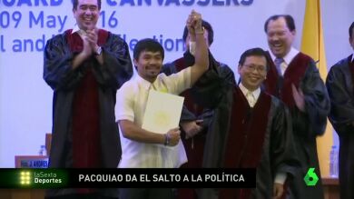El político Pacquiao recibido como un boxeador en el Parlamento filipino