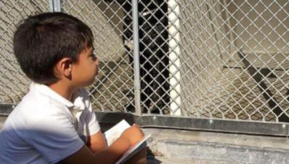 Jacob leyendo a un perro abandonado