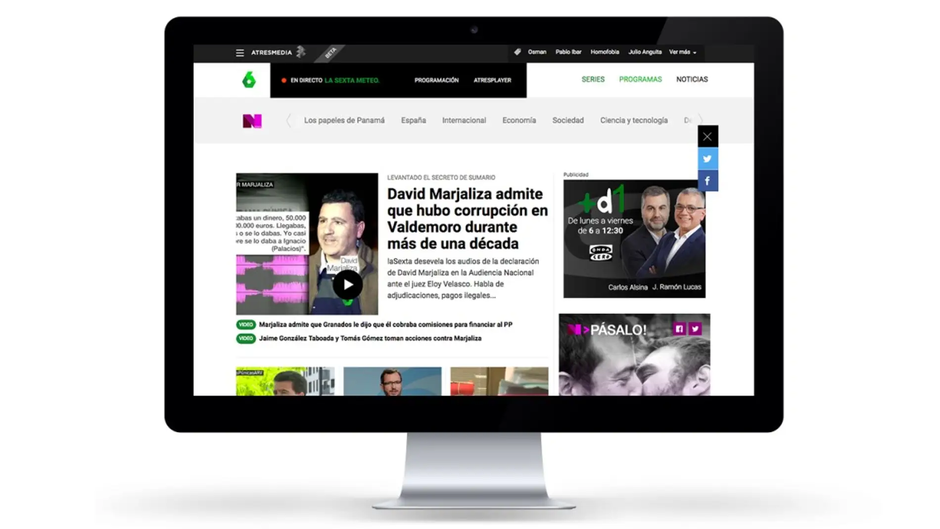 Nueva web de Atresmedia