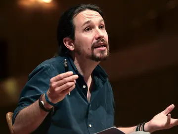 Pablo Iglesias durante su comparecencia Pablo Iglesias durante su comparecencia