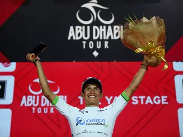 Esteban Chaves en el Tour de Abu Dhabi Esteban Chaves en el Tour de Abu Dhabi