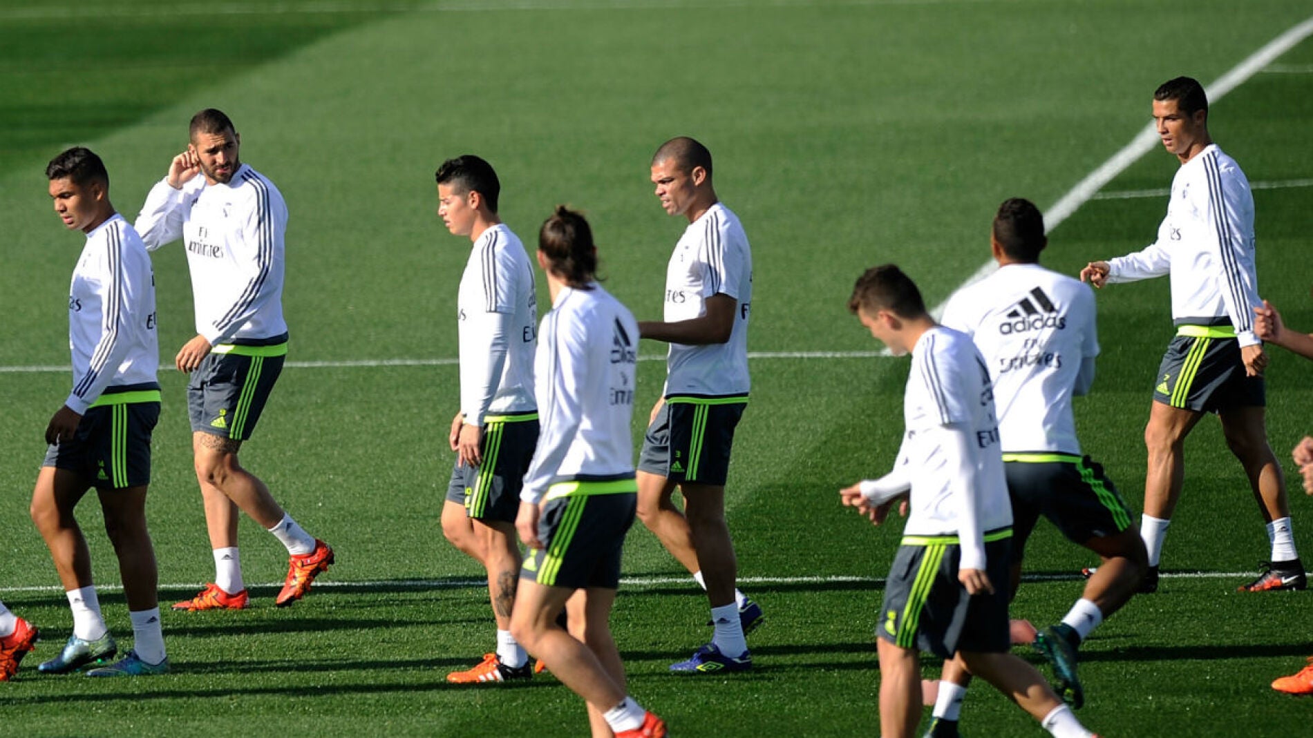 El Real Madrid en el entrenamiento previo a la fnal de Champions