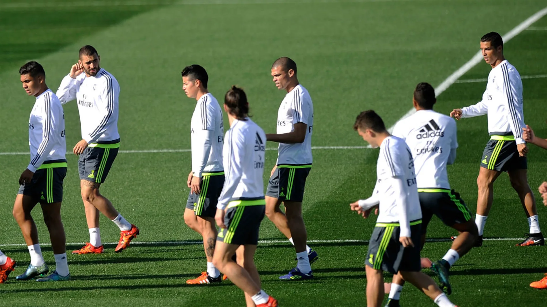 El Real Madrid en el entrenamiento previo a la fnal de Champions El Real Madrid en el entrenamiento previo a la fnal de Champions