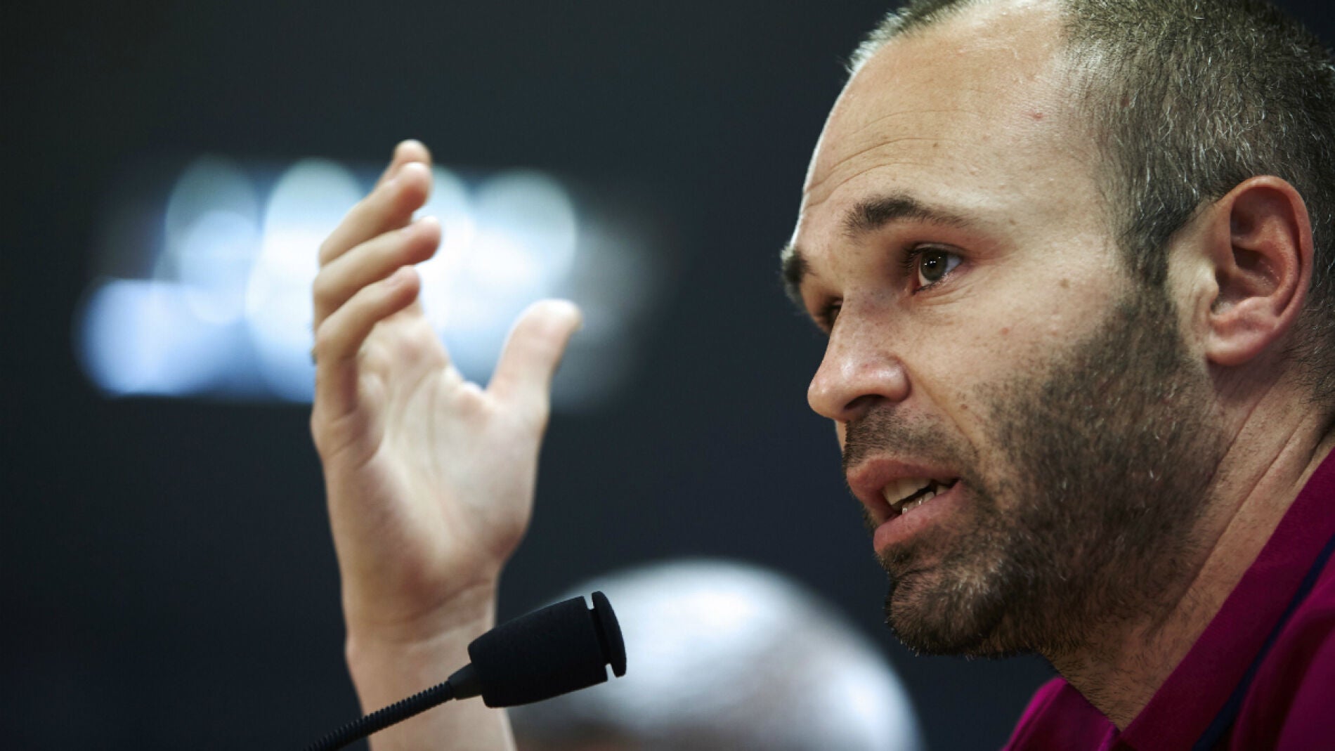Iniesta, en rueda de prensa