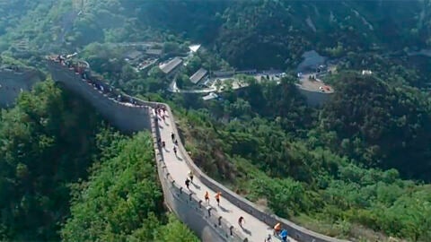 Marat&oacute;n en la Gran Muralla China