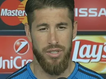 Sergio Ramos hablando con los medios de comunicación previo a la final Sergio Ramos hablando con los medios de comunicación previo a la final