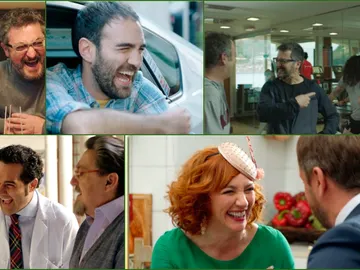 Lágrimas de risa en la grabación de 'Allí Abajo' Lágrimas de risa en la grabación de 'Allí Abajo'