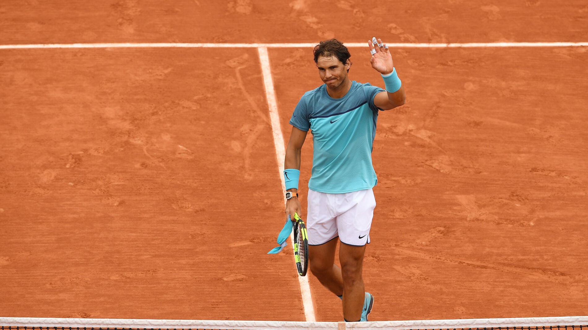 Rafa Nadal celebra su victoria ante Groth
