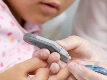 Imagen de un niño con diabetes Imagen de un niño con diabetes