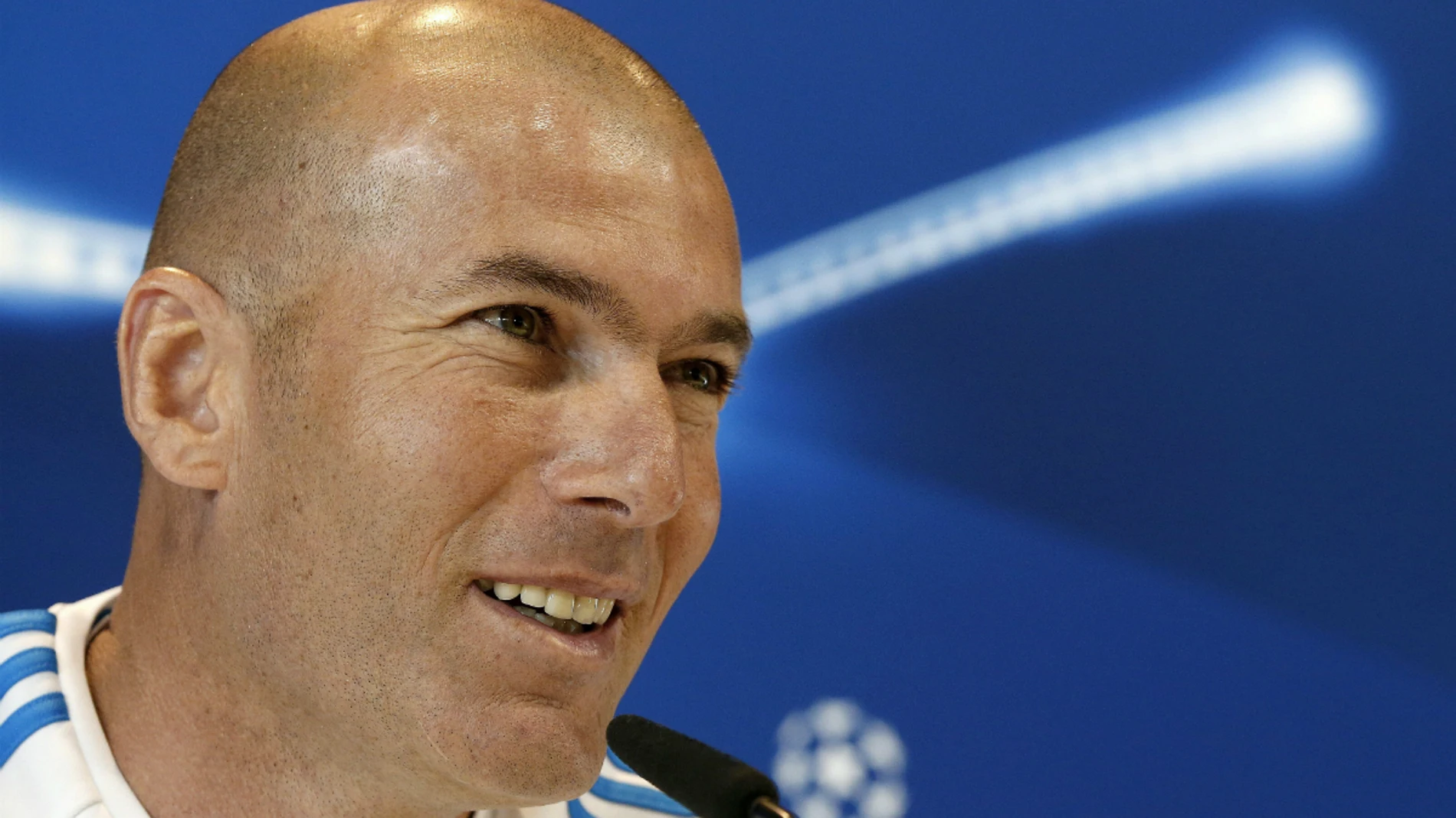 Zinedine Zidane, durante la rueda de prensa Zinedine Zidane, durante la rueda de prensa