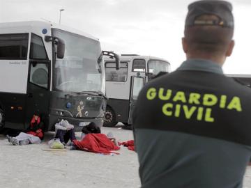 Operación de rescate de inmigrantes por parte de la Guardia Civil