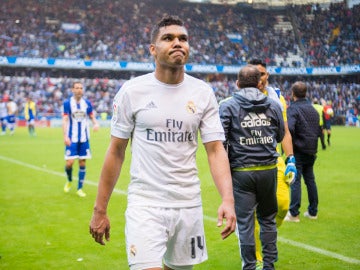 Casemiro al término de un partido con el Real Madrid