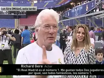 Richard Gere acude a Milán para apoyar al Madrid Richard Gere acude a Milán para apoyar al Madrid