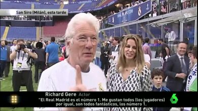 Richard Gere, invitado de lujo en el entrenamiento en San Siro: 