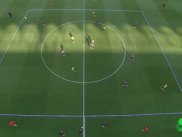 El campo reducido ideado por Simeone en San Siro El campo reducido ideado por Simeone en San Siro