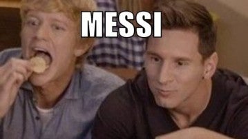 Meme de Lionel Messi en la final de Champions 