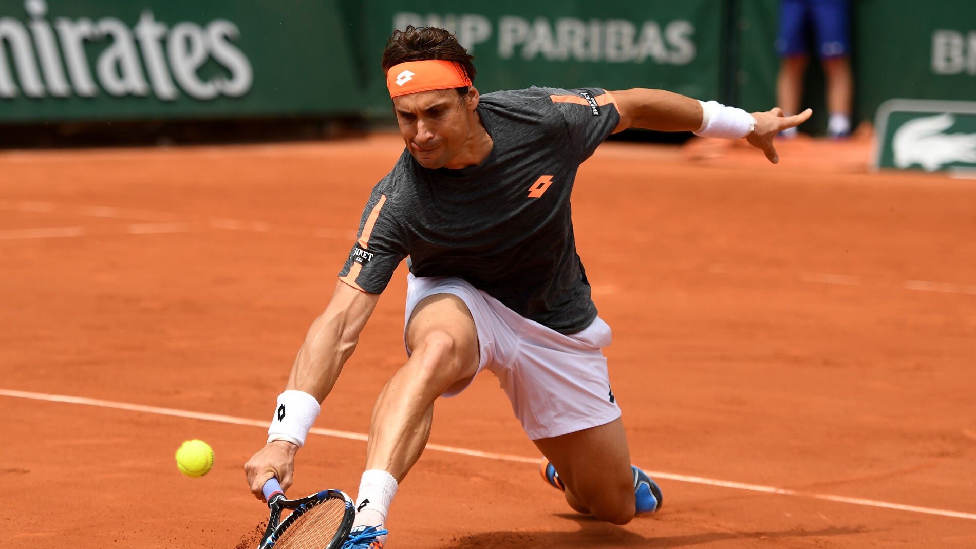 David Ferrer, en acci&oacute;n ante Feliciano L&oacute;pez