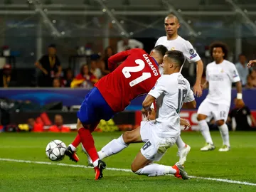 Carrasco al momento de marcar Carrasco al momento de marcar