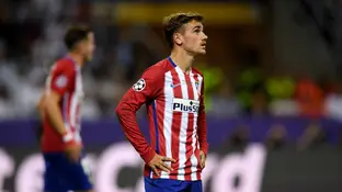 Antoine Griezmann después de fallar el penal Antoine Griezmann después de fallar el penal