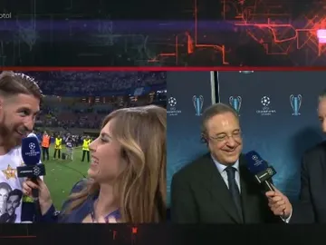 Sergio Ramos conversa con Florentino Pérez Sergio Ramos conversa con Florentino Pérez