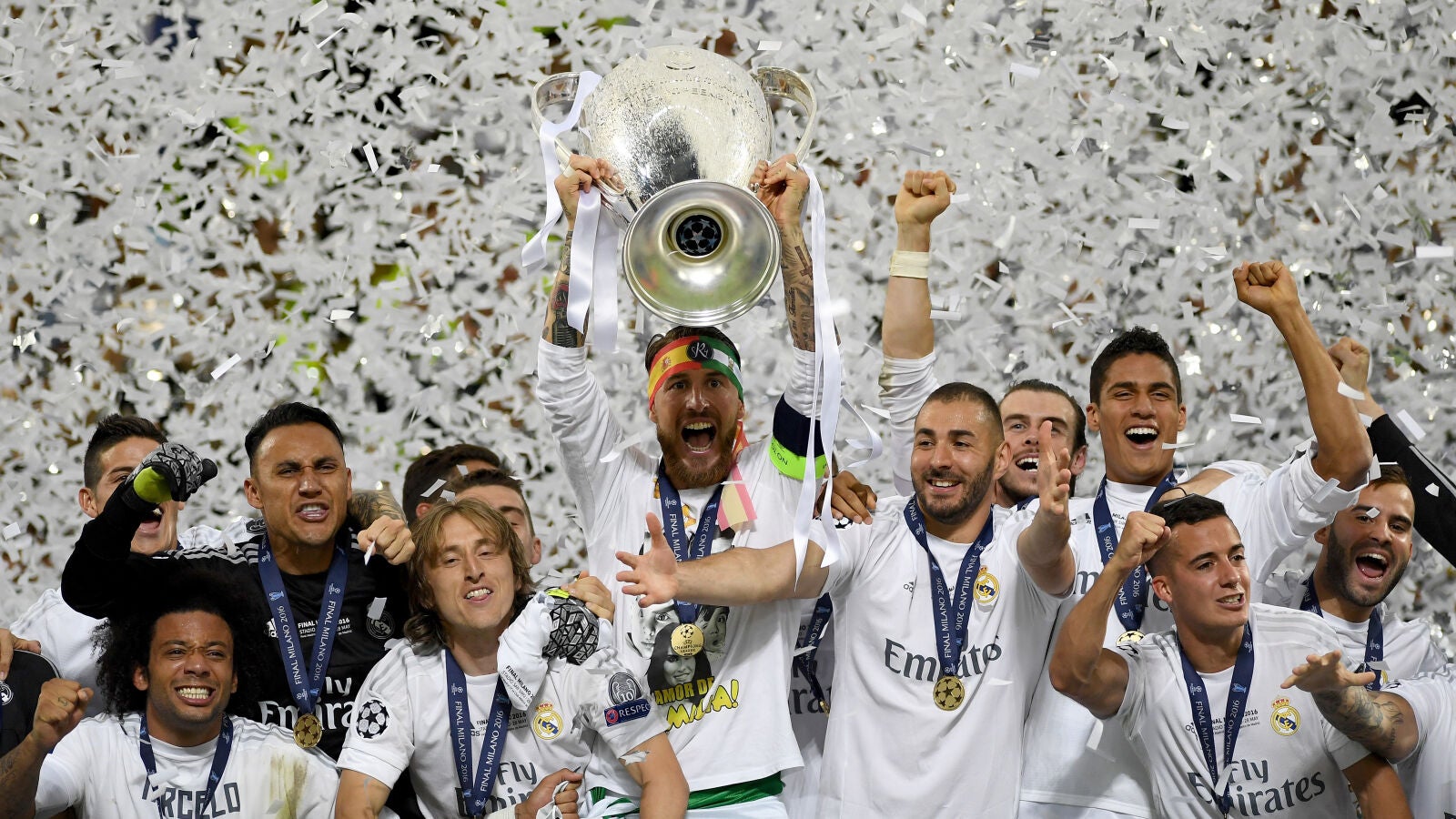 Así levantó Ramos la Undécima Copa de Europa del Real Madrid en San Siro