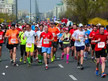 Corredores de una maratón Corredores de una maratón